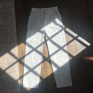 Cream cargo Aritzia pants